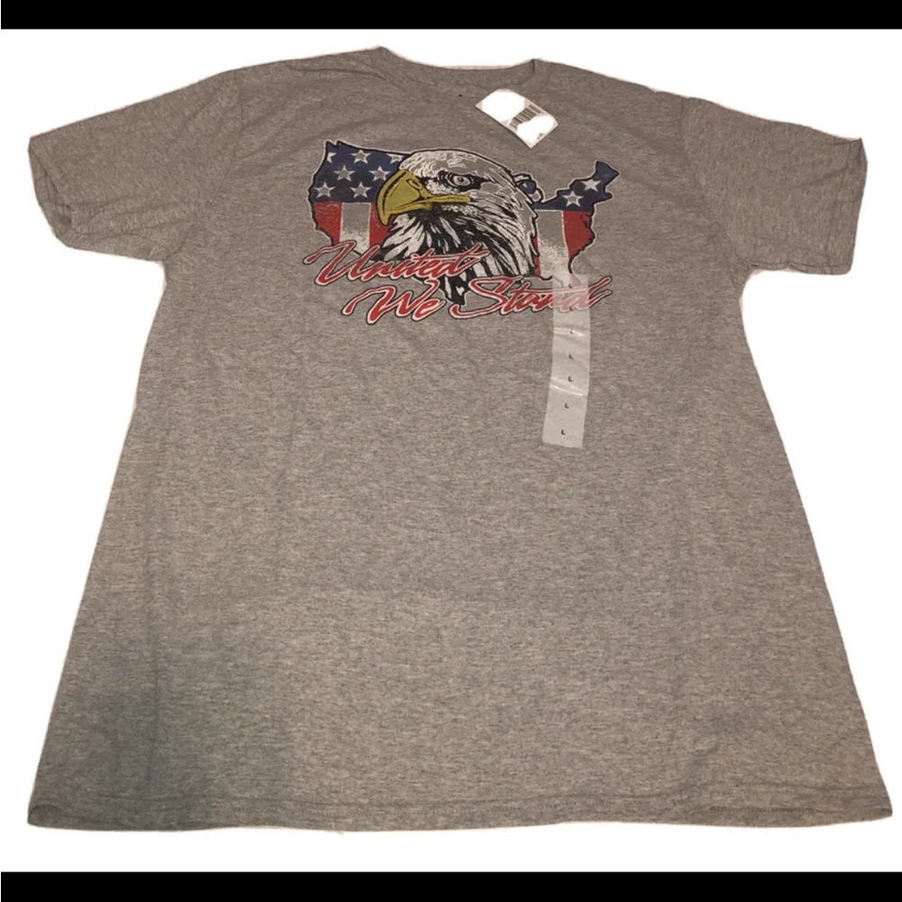 ~UNITED WE STAND~ PATRIOTIC EAGLE SHIRT~ AMERICAN FLAG DESIGN~SIZE Large~NWT